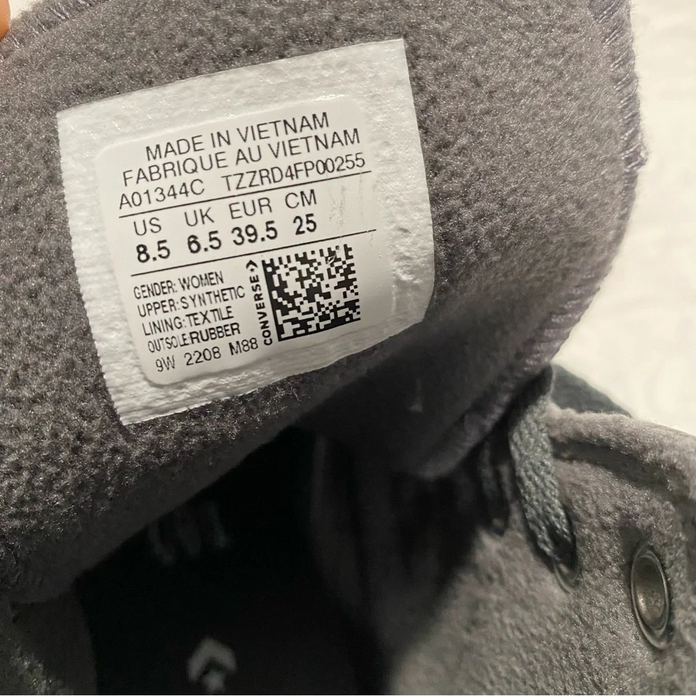 Converse Chuck Taylor All Star Move Cozy Utility Sneakers Iron Grey Platform - Picture 2 of 10